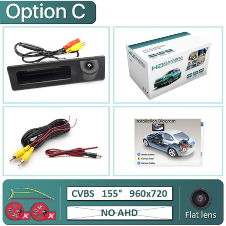Cámara de visión trasera para BMW Serie 5 (F10, F11) Serie 3 (F30, F31, F32) X3 (F25)