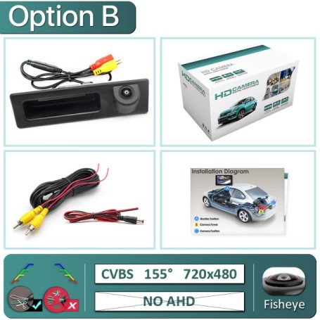 Cámara de visión trasera para BMW Serie 5 (F10, F11) Serie 3 (F30, F31, F32) X3 (F25)