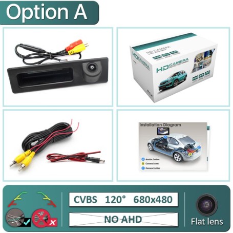 Cámara de visión trasera para BMW Serie 5 (F10, F11) Serie 3 (F30, F31, F32) X3 (F25)