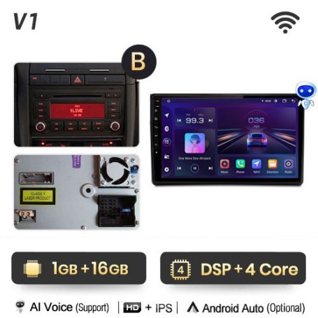 Radio Navegador Android Para Audi A4 B6 (2000-2009) / Seat Exeo (2010)