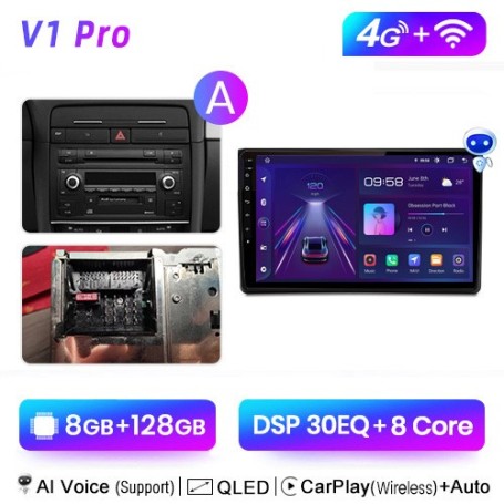 Radio Navegador Android Para Audi A4 B6 (2000-2009) / Seat Exeo (2010)