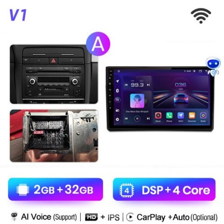 Radio Navegador Android Para Audi A4 B6 (2000-2009) / Seat Exeo (2010)