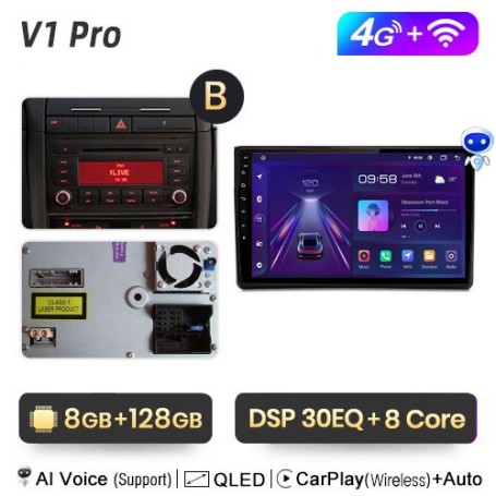 Radio Navegador Android Para Audi A4 B6 (2000-2009) / Seat Exeo (2010)