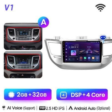 Radio Navegador Android para Hyundai IX35 Tucson 3 (2015-2018)