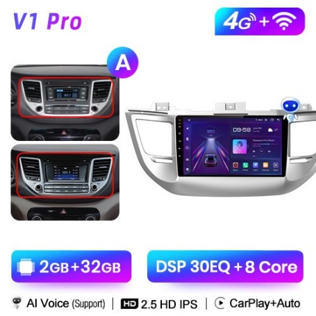 Radio Navegador Android para Hyundai IX35 Tucson 3 (2015-2018)