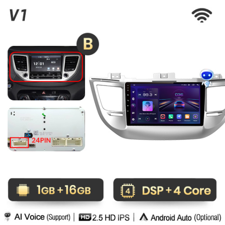 Radio Navegador Android para Hyundai IX35 Tucson 3 (2015-2018)