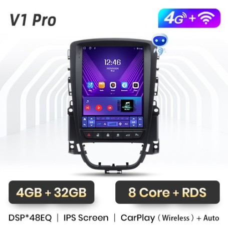 Radio Navegador Android estilo Tesla para Opel ASTRA J (2009 - 2013)