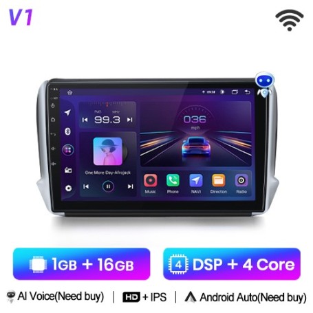 Radio Navegador Android para Peugeot 2008 208 (2012 - 2018)