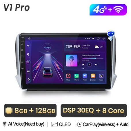 Radio Navegador Android para Peugeot 2008 208 (2012 - 2018)