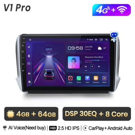 Radio Navegador Android para Peugeot 2008 208 (2012 - 2018)