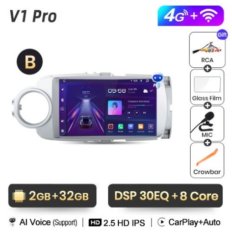 Radio Navegador Android para Toyota Yaris 2012-2017