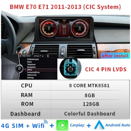 Radio Multimedia para BMW X5 E70 (2007 - 2010)
