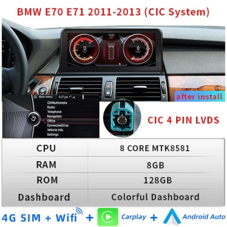 Radio Navegador Android para BMW X5 E70 (2007 - 2010)