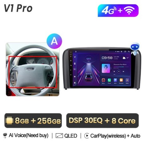 Radio Navegador Android para Volvo S80 (1998-2006)