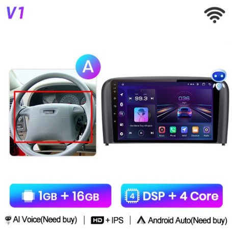 Radio Navegador Android para Volvo S80 (1998-2006)