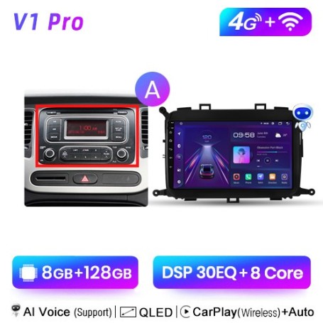 Radio Navegador Android para Kia Carens (2013-2018)