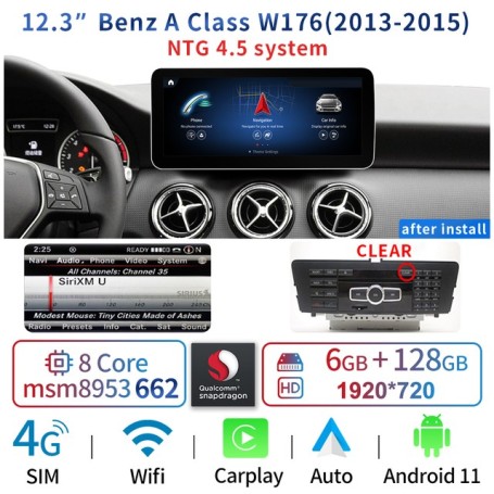 Equipo Multimedia para Mercedes Benz A GLA W176 X156 C117 (12,3 pulgadas)
