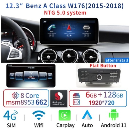 Equipo Multimedia para Mercedes Benz A GLA W176 X156 C117 (12,3 pulgadas)