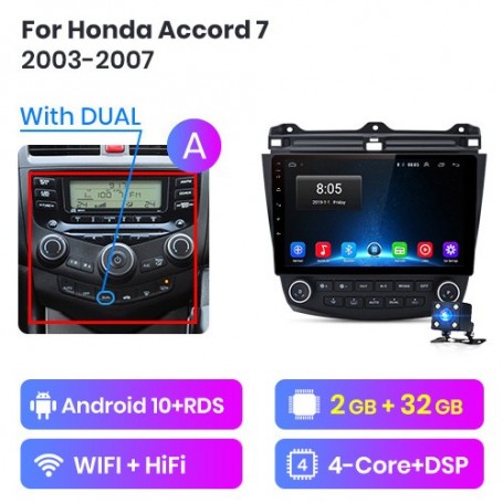 Radio Navegador Android para Honda Accord (2003-2007)