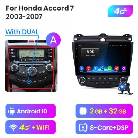 Radio Navegador Android para Honda Accord (2003-2007)