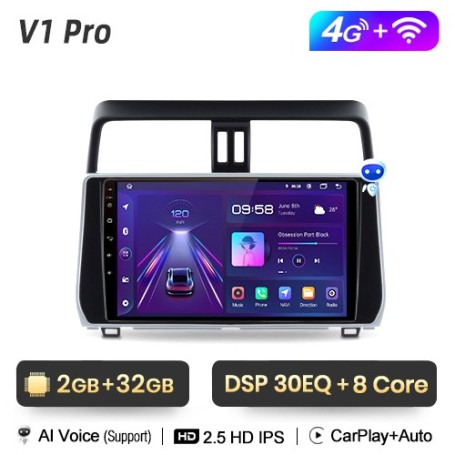 Radio Navegador Android para Toyota Land Cruiser Prado 150 (2017-2018)