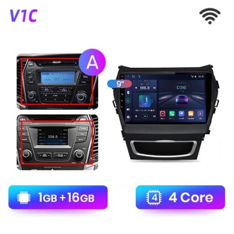 Radio Navegador Android Para Hyundai Santa Fe 3 (2013 - 2016)