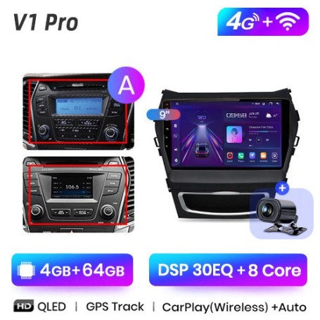 Radio Navegador Android Para Hyundai Santa Fe 3 (2013 - 2016)