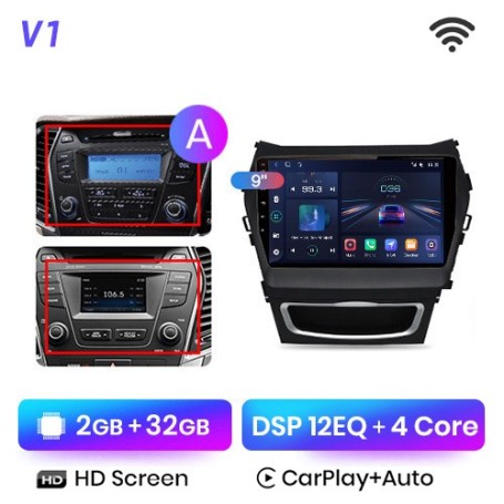 Radio Navegador Android Para Hyundai Santa Fe 3 (2013 - 2016)