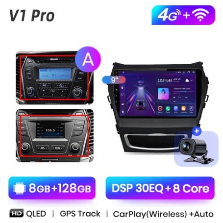 Radio Navegador Android Para Hyundai Santa Fe 3 (2013 - 2016)