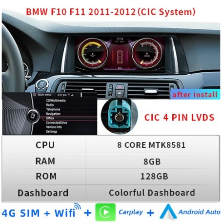 Radio Navegador Android para BMW F10 F11 (2011-2016)