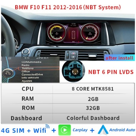 Radio Navegador Android para BMW F10 F11 (2011-2016)