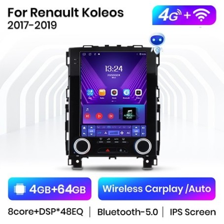 Radio Navegador Android para Renault Koleos, Megane 4, Talisman (2017-2019)