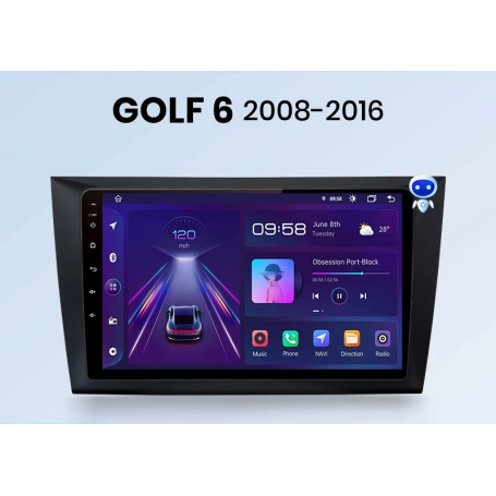 Radio Navegador Android para GOLF 6 (2008-2016)