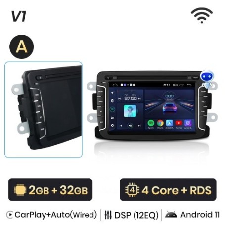 Radio Navegador Android para Renault Dacia, Duster, Sandero, Captur, Xray, Logan 2