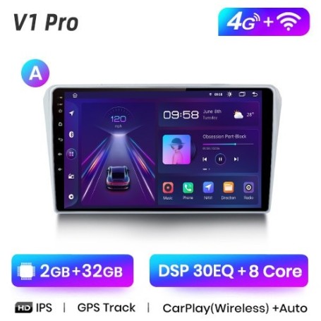 Radio Navegador Android para Toyota Avensis T25 (2002 a 2008)