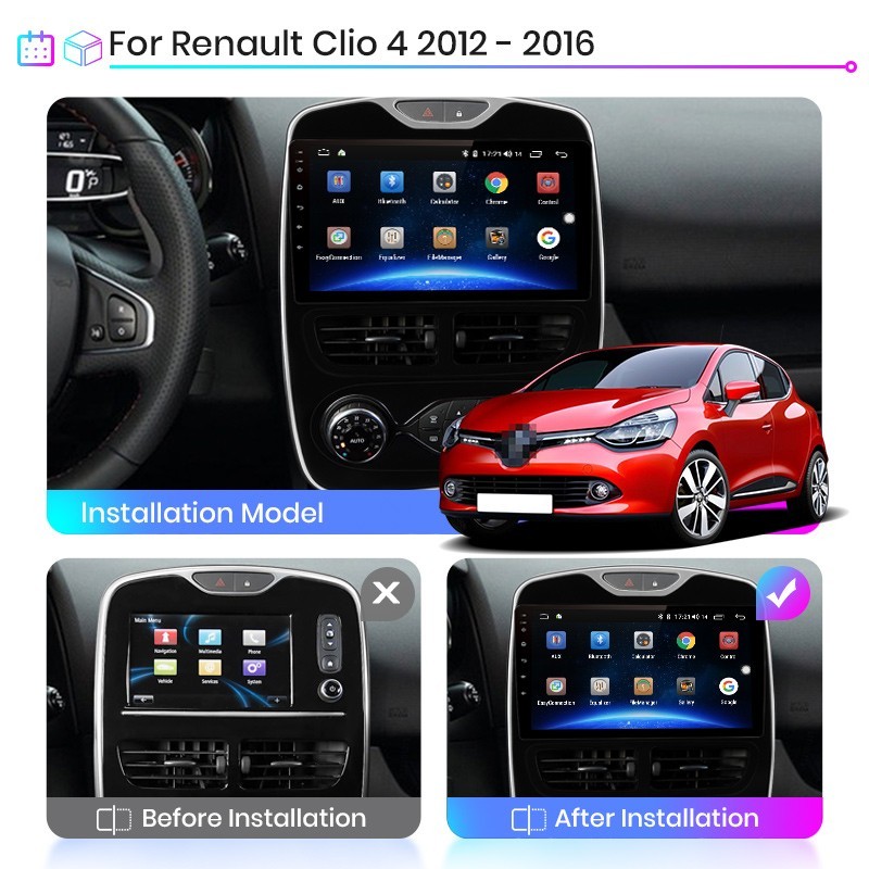 Equipo Multimedia para Renault Clio (20122016) Elección 4G (4GB 64GB) B