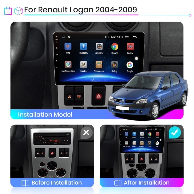 Equipo Multimedia para Renault Logan 1 (20042009) Elección WIFI (16GB)