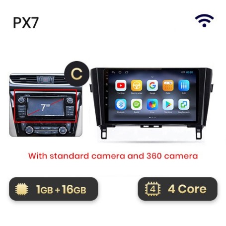 Radio Navegador Android para Nissan Qashqai J11 XTrail T32 (2013 - 2017)