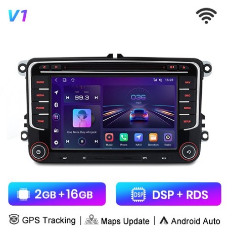 Radio Navegador Android para Volkswagen, VW/Skoda, Passat, Tiguan, Touran, GOLF, POLO, Leon