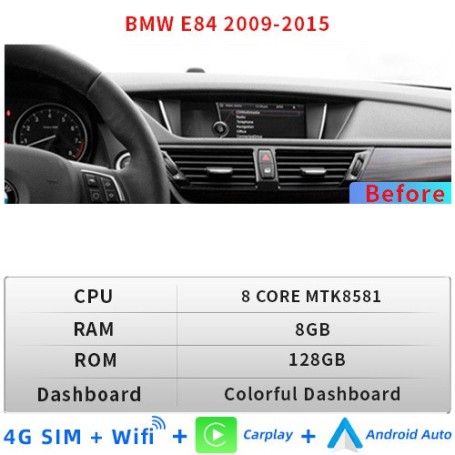 Radio Navegador Android para BMW X1 E84 (2009-2015)