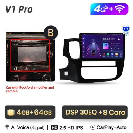 Radio Navegador Android para Mitsubishi Outlander 3 GF0W GG0W 2012-2018