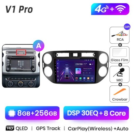 Radio Navegador Android para VW Volkswagen Tiguan 1 NF 2006-2016