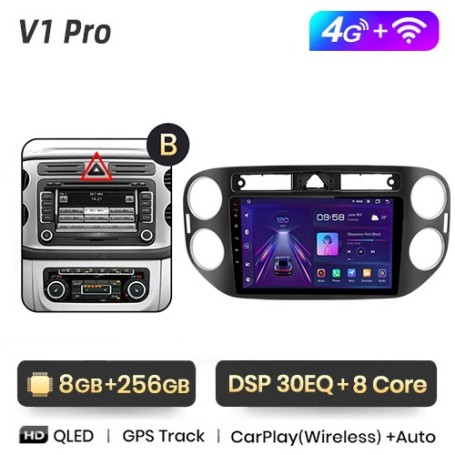 Radio Navegador Android para VW Volkswagen Tiguan 1 NF 2006-2016