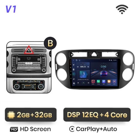 Radio Navegador Android para VW Volkswagen Tiguan 1 NF 2006-2016