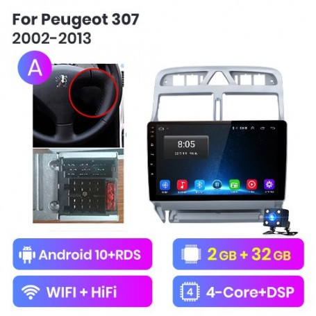 Radio Navegador Android para Peugeot 307 (2002-2013)