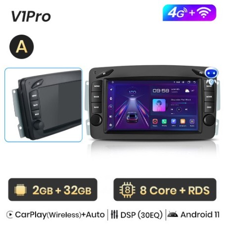 Radio Navegador Android para Mercedes Benz CLK, W209, W203, W463, W208