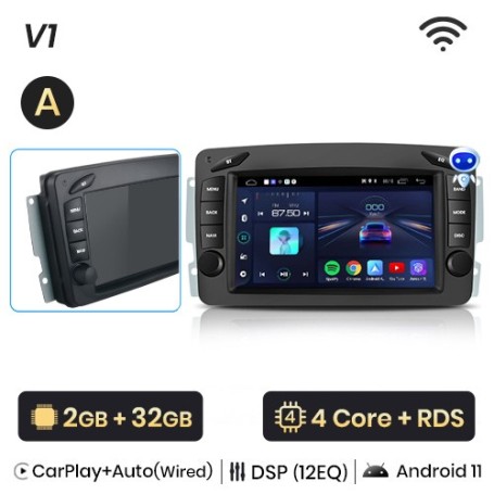 Radio Navegador Android para Mercedes Benz CLK, W209, W203, W463, W208