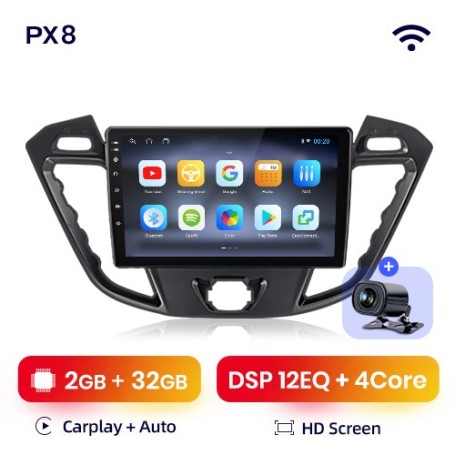 Radio Navegador Android para Ford Transit Custom 2012-2021