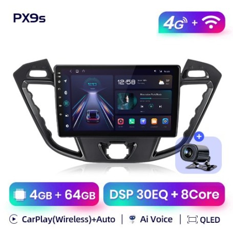 Radio Navegador Android para Ford Transit Custom 2012-2021