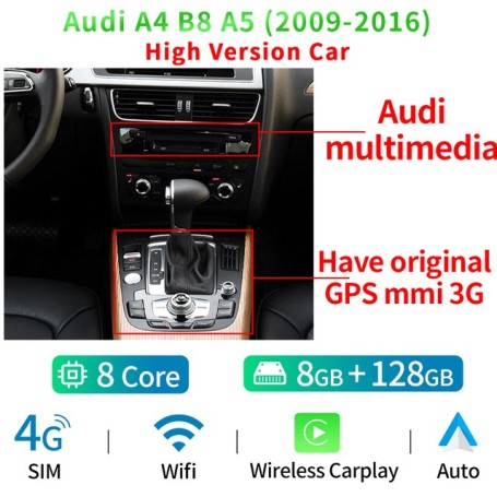Equipo Multimedia para Audi A4, A5 (12,3 pulgadas)
